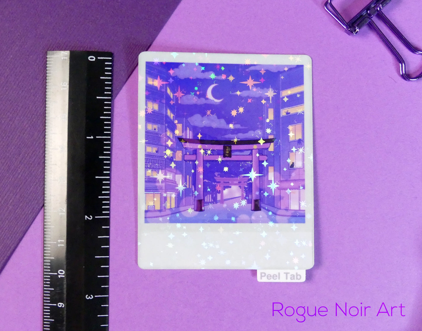 Holographic Japan Sticker: Tokyo Torii Gate