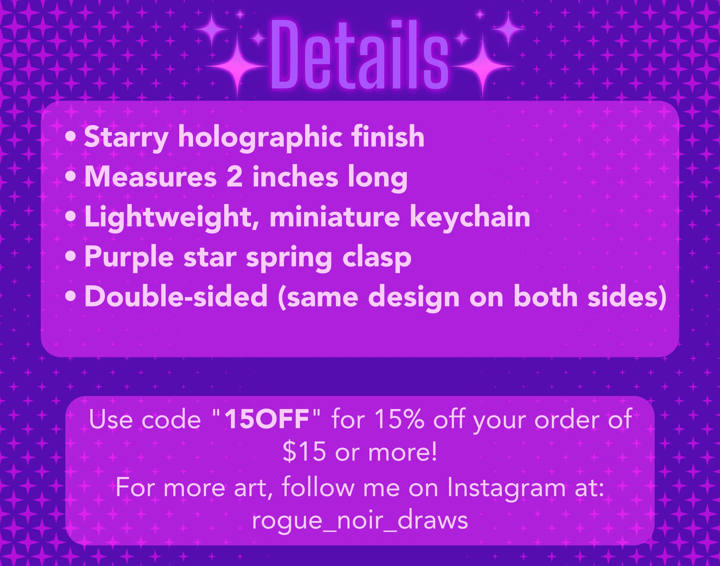Cute Celestial Bag Charm Acrylic Galaxy Keychain - Aesthetic Holographic Acrylic Keychain