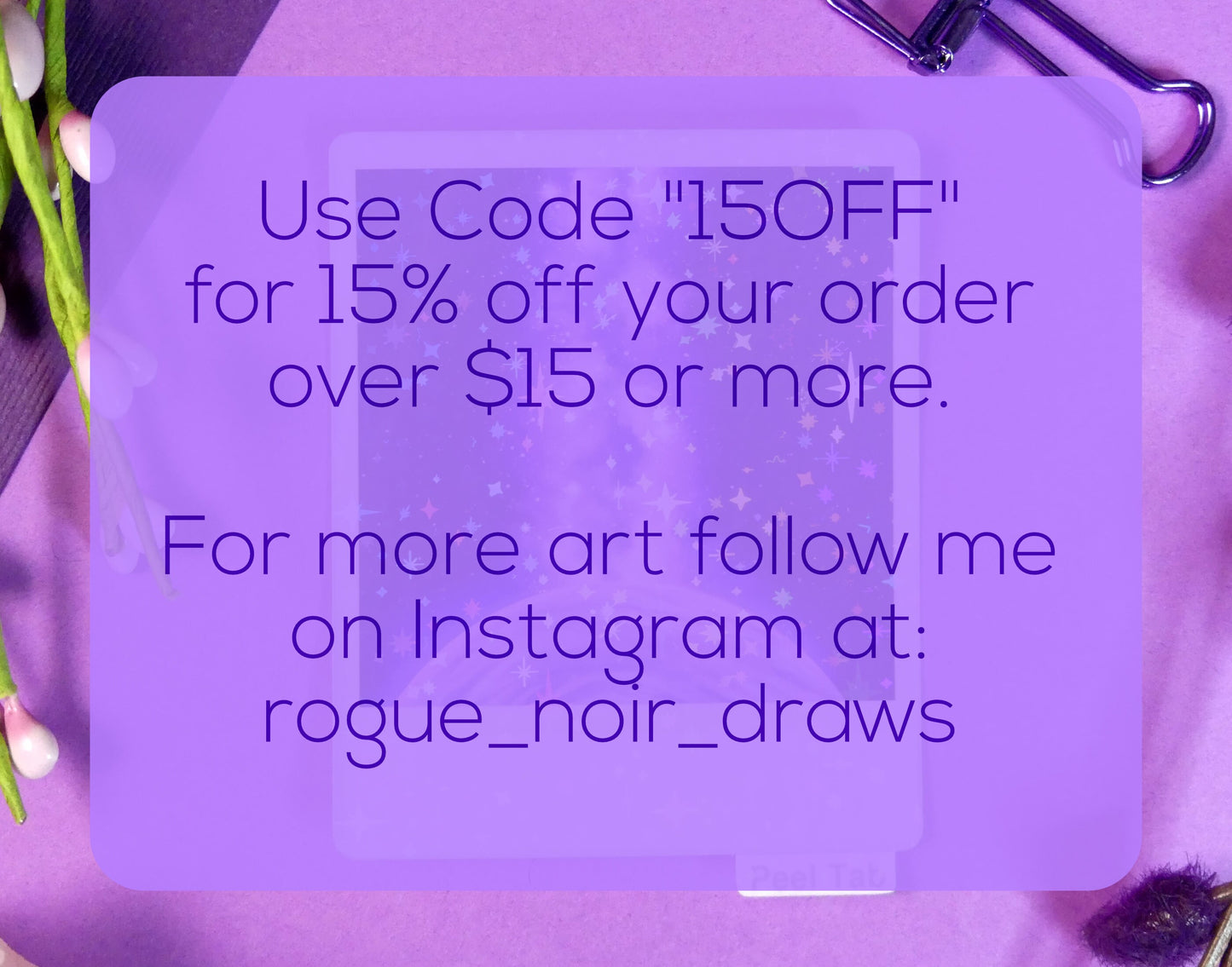 Holographic Aesthetic Sticker: Purple Galaxy