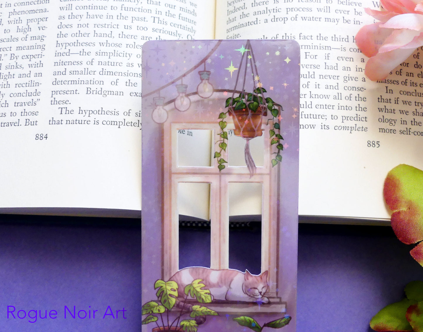 Lofi Cat Holographic Cutout Bookmark