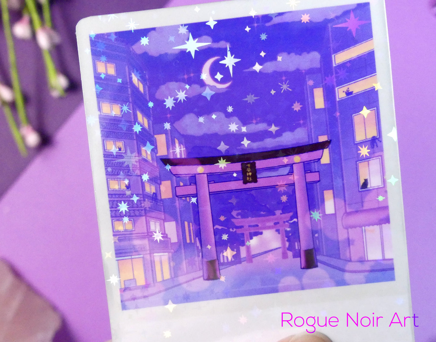 Holographic Japan Sticker: Tokyo Torii Gate