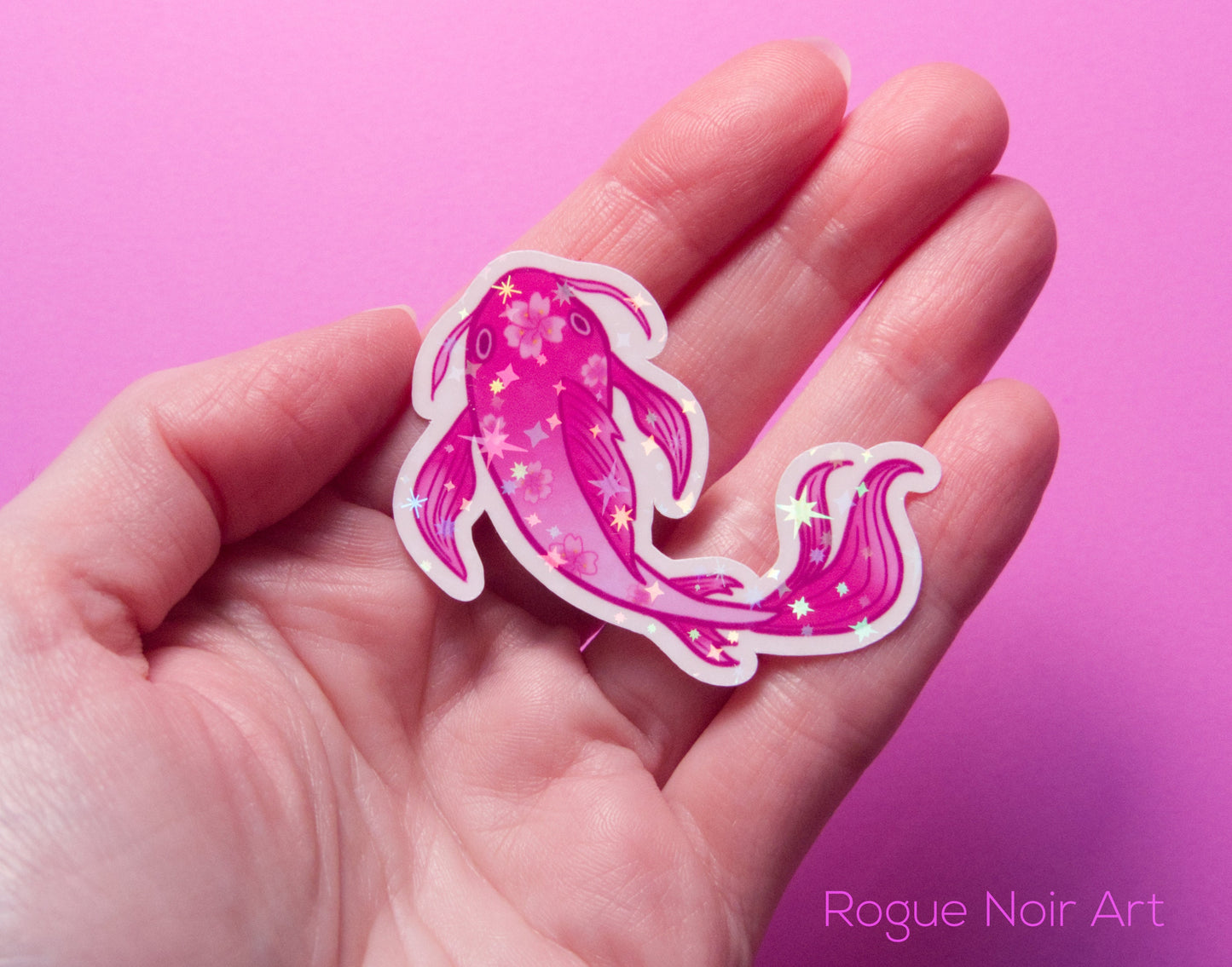 Koi Fish Holographic Sticker Pack | 12 Vinyl Stickers