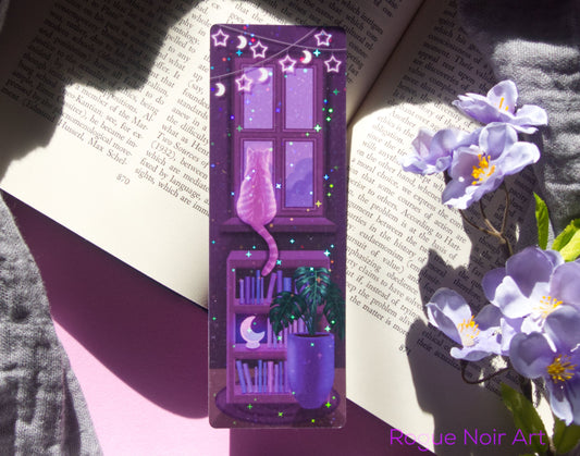 Holographic Cat Bookmark