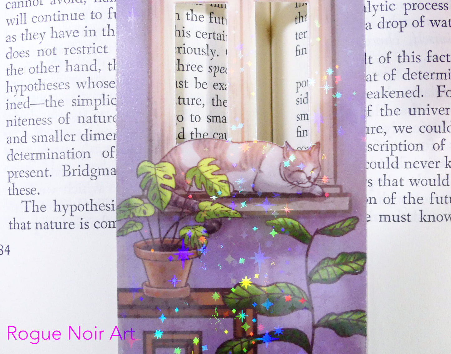 Lofi Cat Holographic Cutout Bookmark