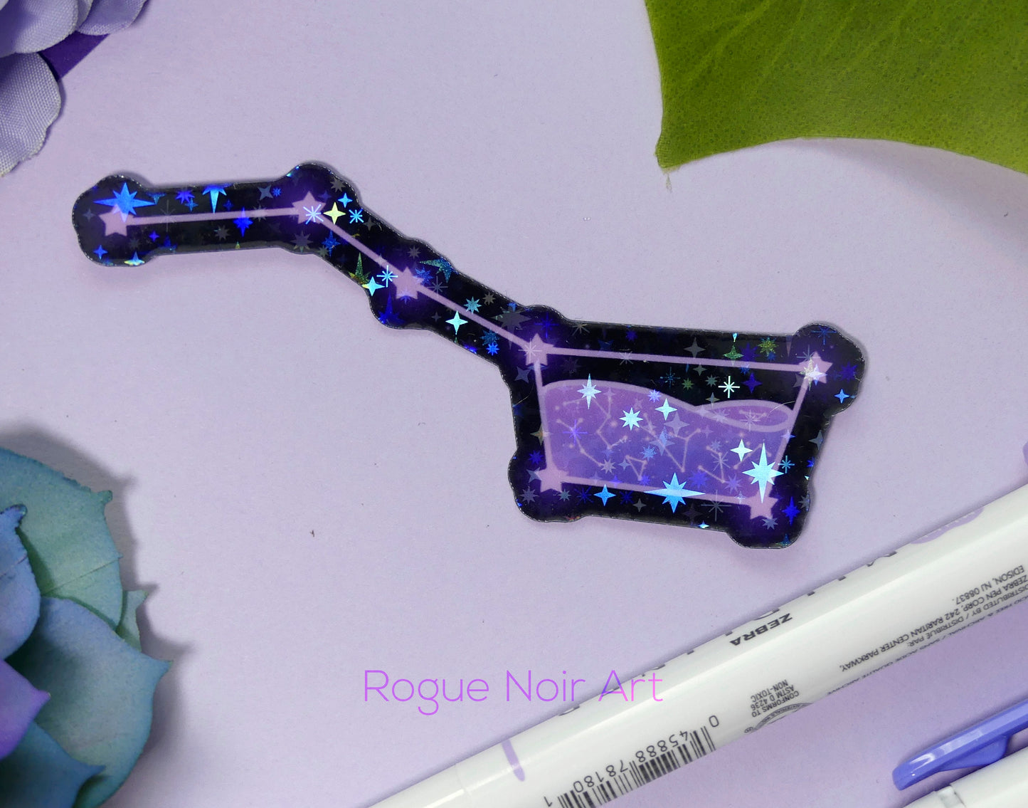 Holographic Star Sticker: Liquid Constellation