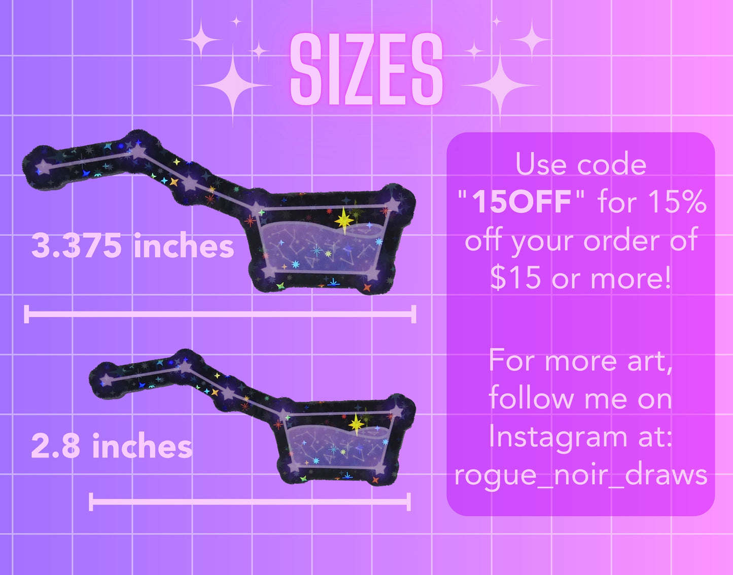 Holographic Star Sticker: Liquid Constellation