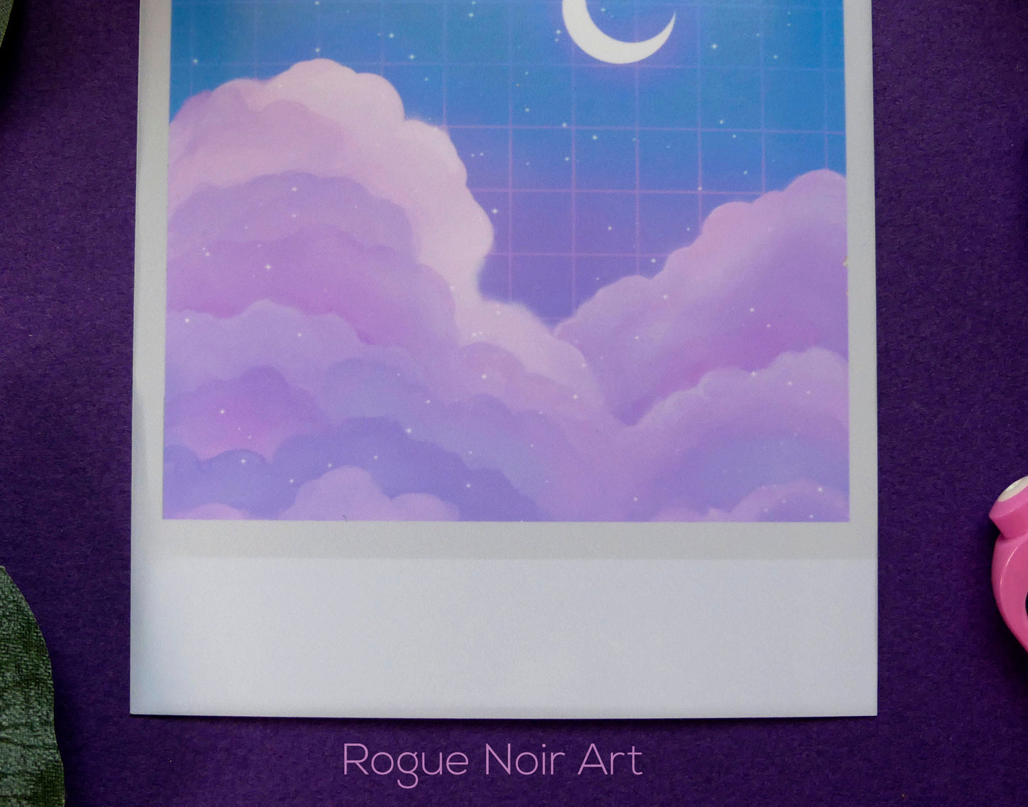 Polaroid Art Print: Lofi Clouds