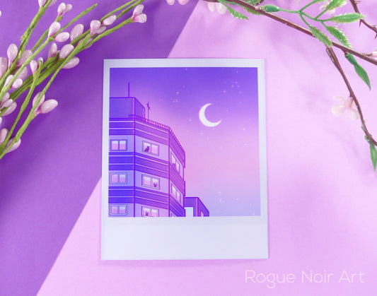 Lofi Art Print: Polaroid Aesthetic Sky | Mini Art Print