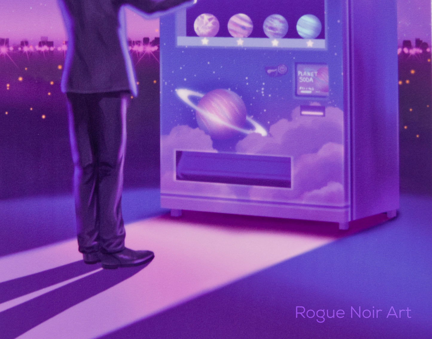 Dreamy Purple Celestial Art Print - Fantasy Illustration