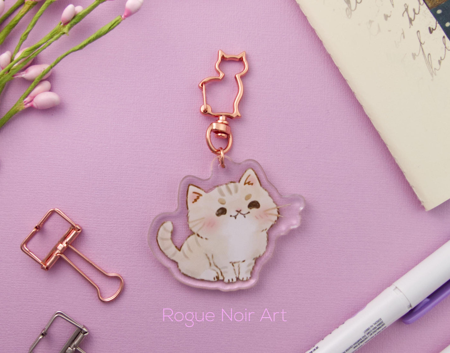Cute Cat Acrylic Keychain