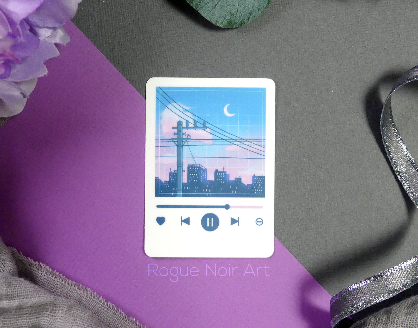 Aesthetic Lofi Sticker: Dreamy Music Player