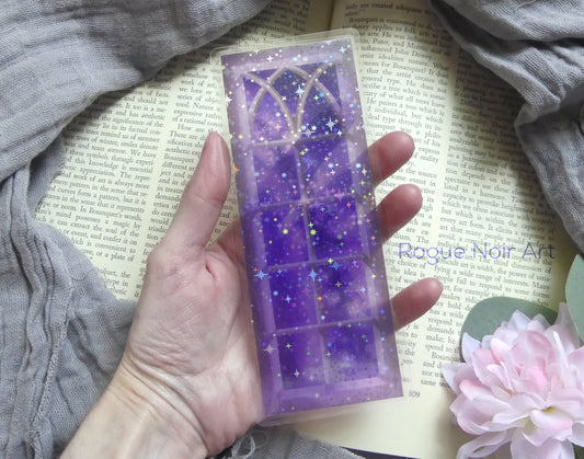 Holographic Translucent Bookmark - Cosmic Star Window