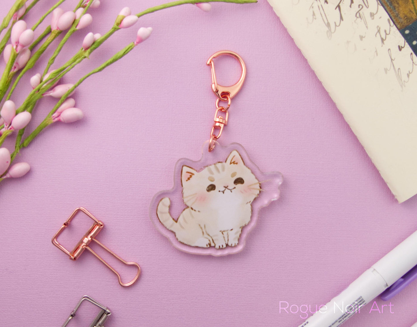Cute Cat Acrylic Keychain