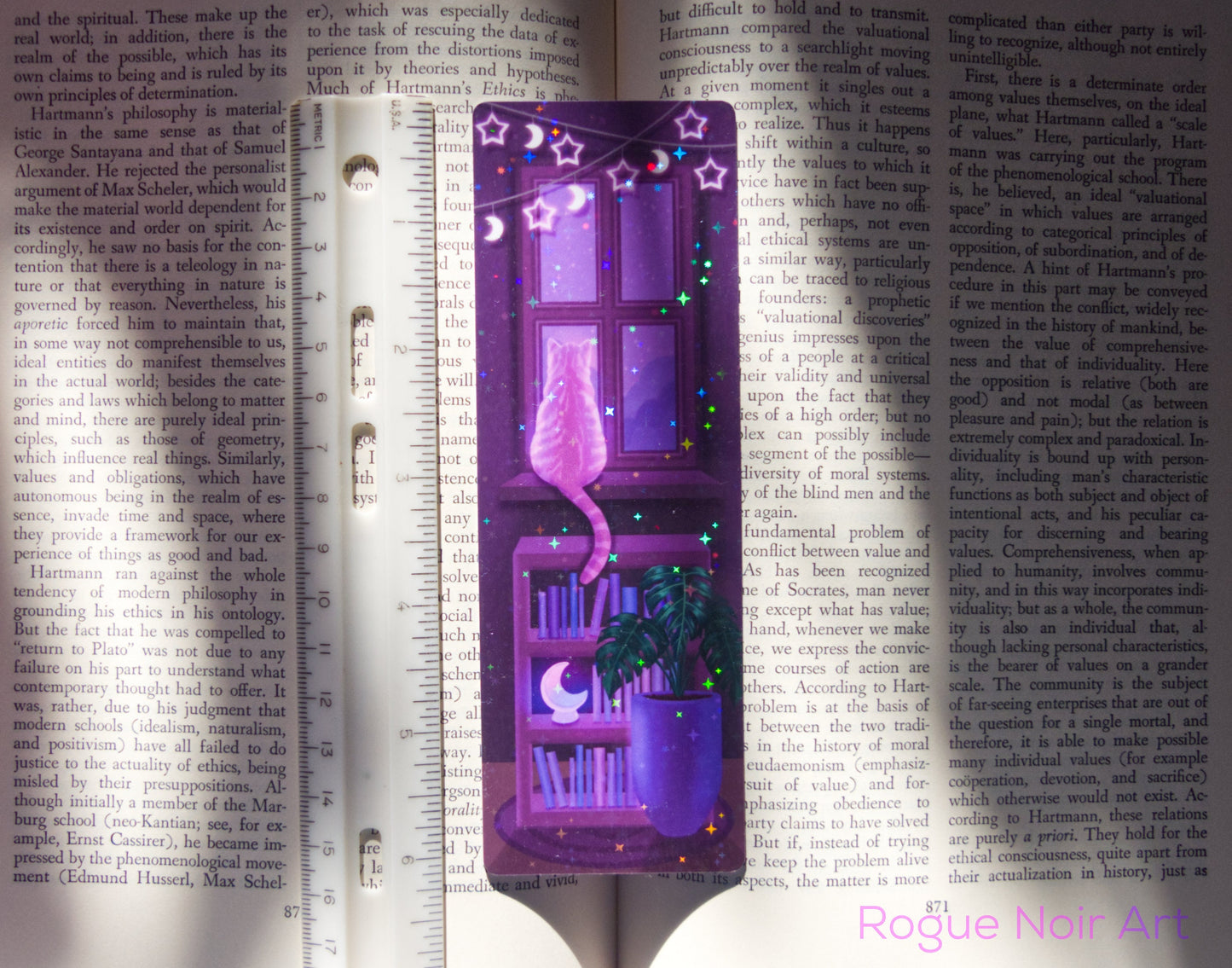 Holographic Cat Bookmark