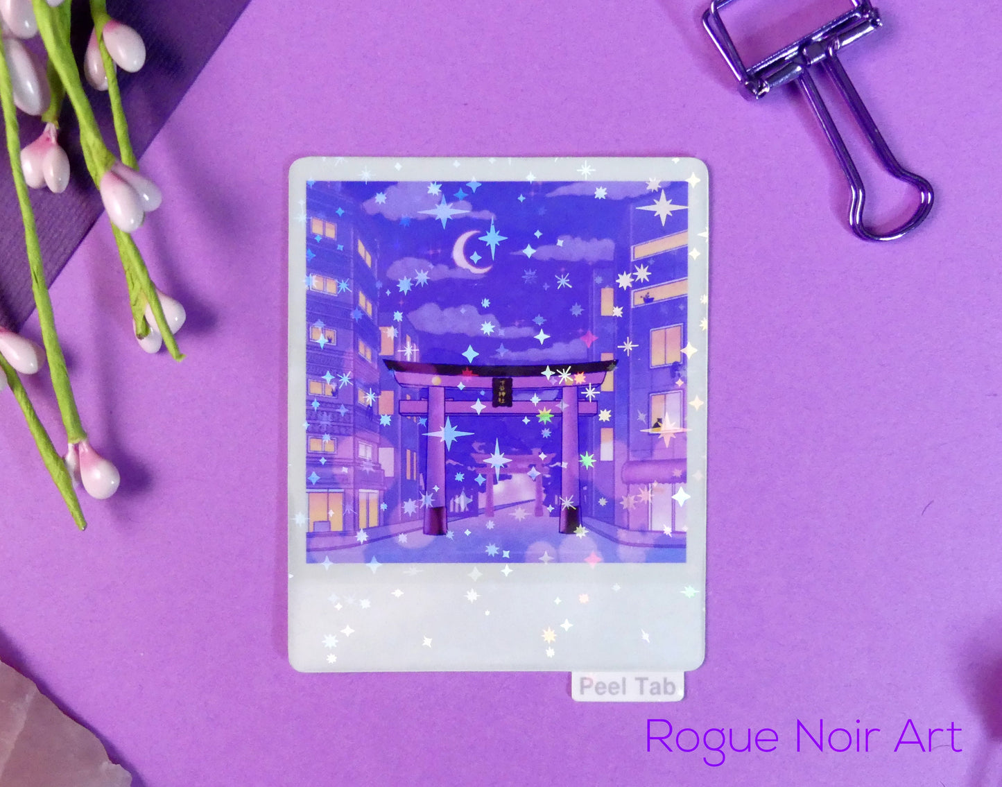 Holographic Japan Sticker: Tokyo Torii Gate