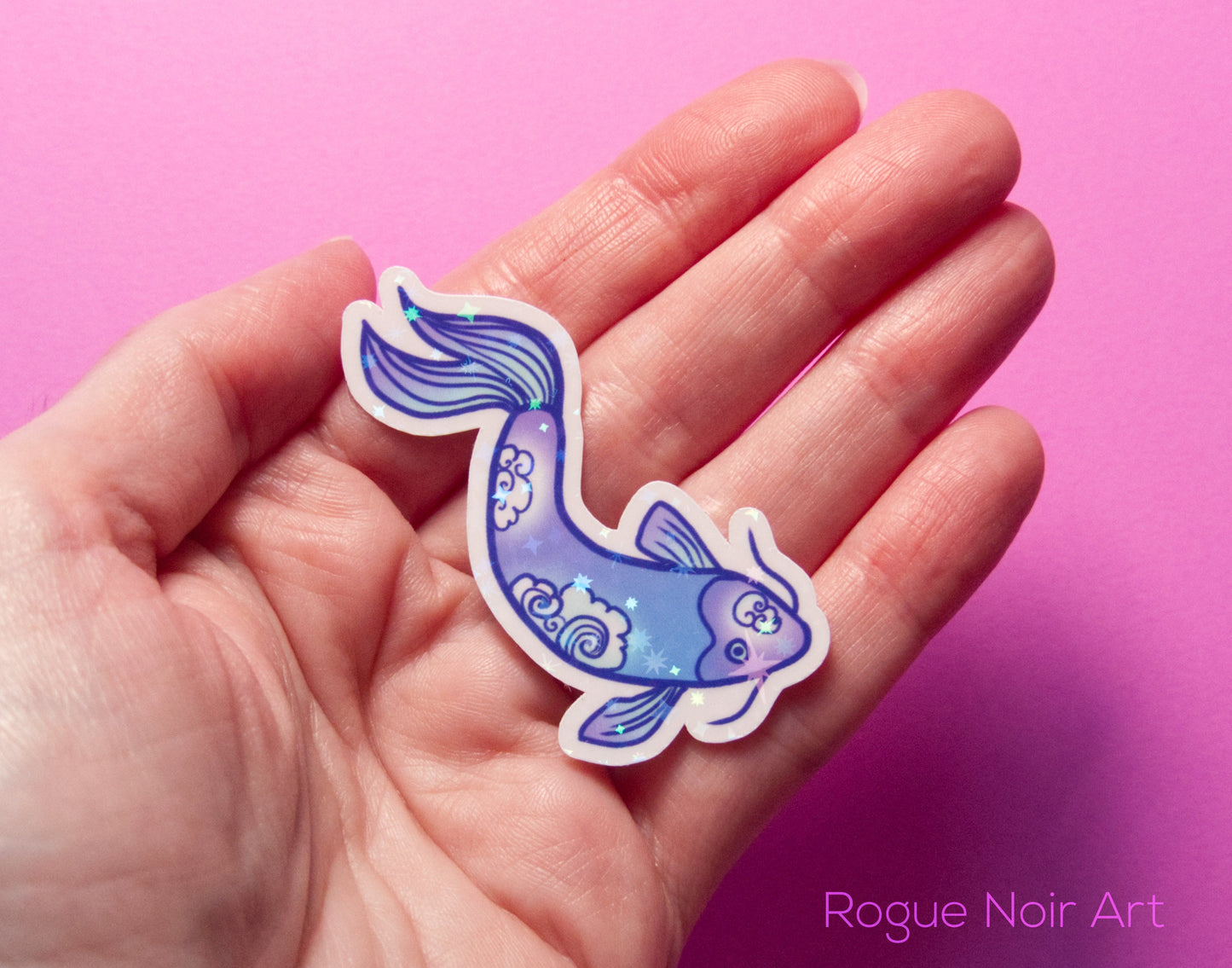 Koi Fish Holographic Sticker Pack | 12 Vinyl Stickers