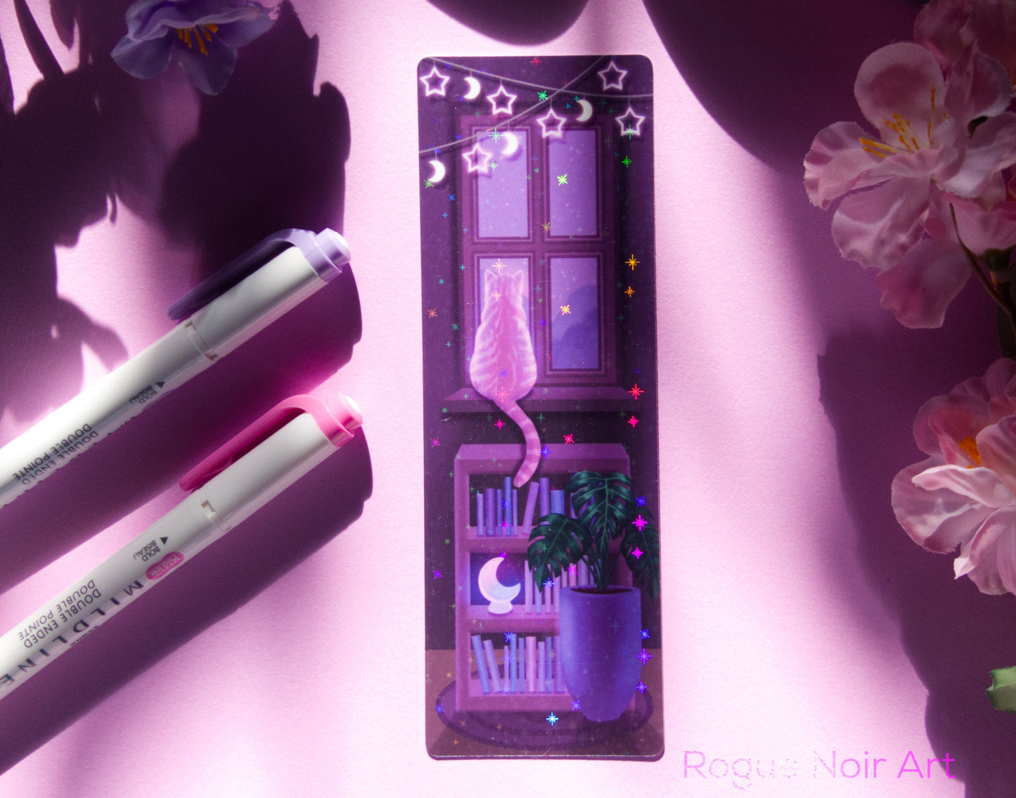 Holographic Cat Bookmark