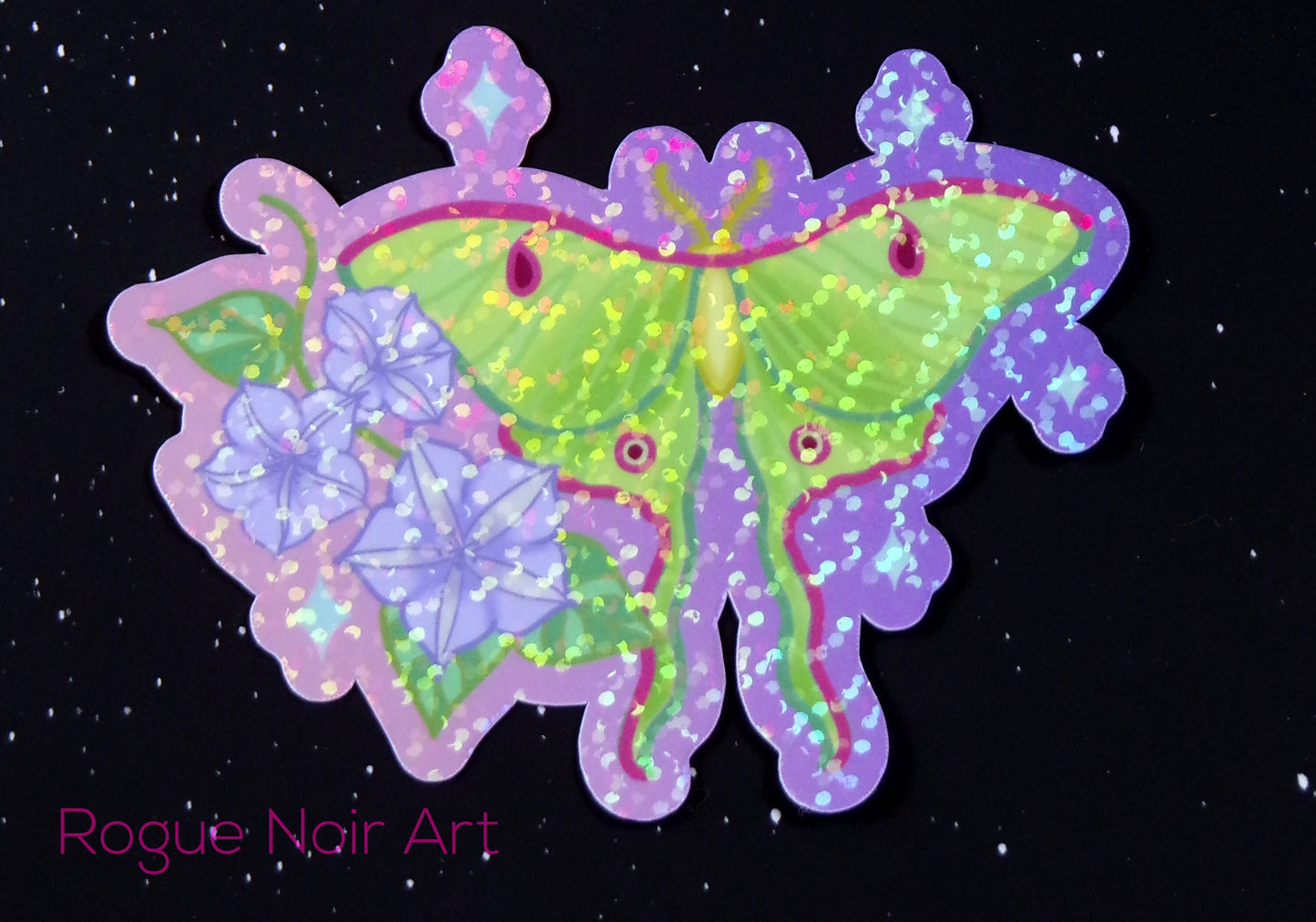 Holographic Luna Moth Sticker