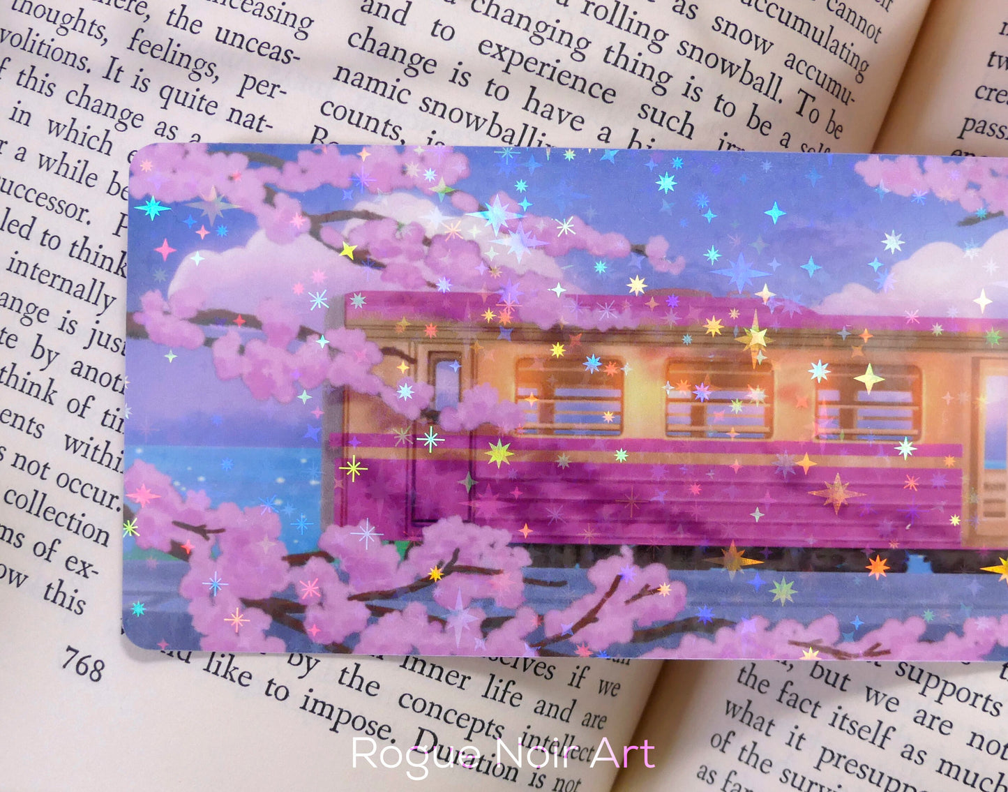 Cherry Blossom Holographic Bookmark