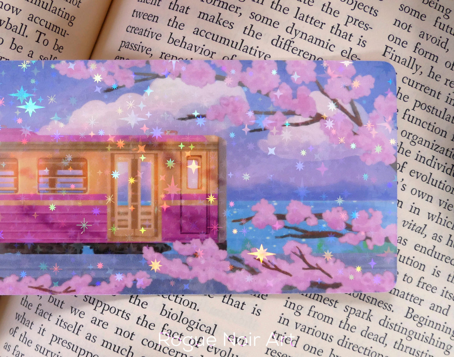 Cherry Blossom Holographic Bookmark