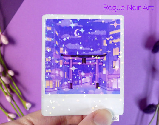 Holographic Japan Sticker: Tokyo Torii Gate