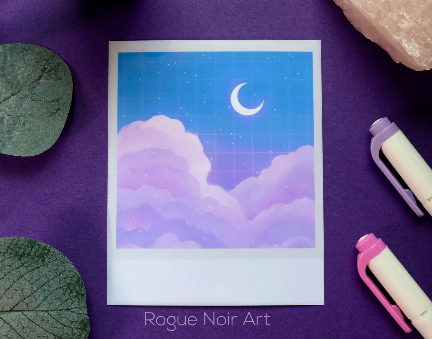 Polaroid Art Print: Lofi Clouds