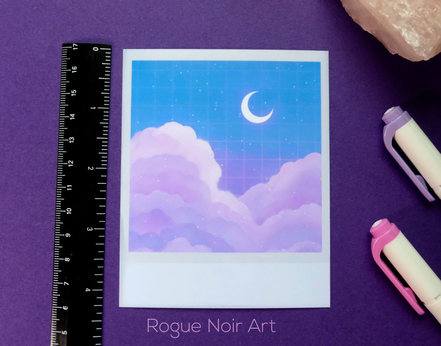 Polaroid Art Print: Lofi Clouds