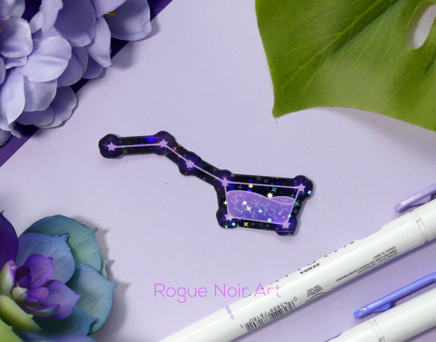 Holographic Star Sticker: Liquid Constellation