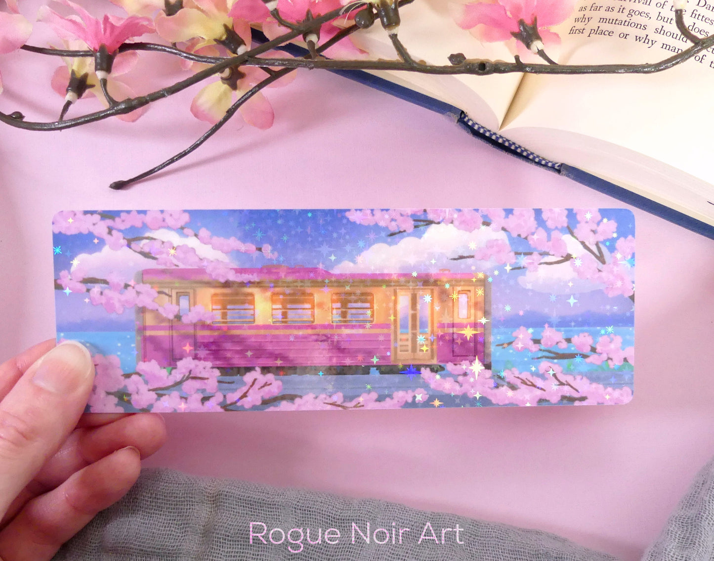 Cherry Blossom Holographic Bookmark