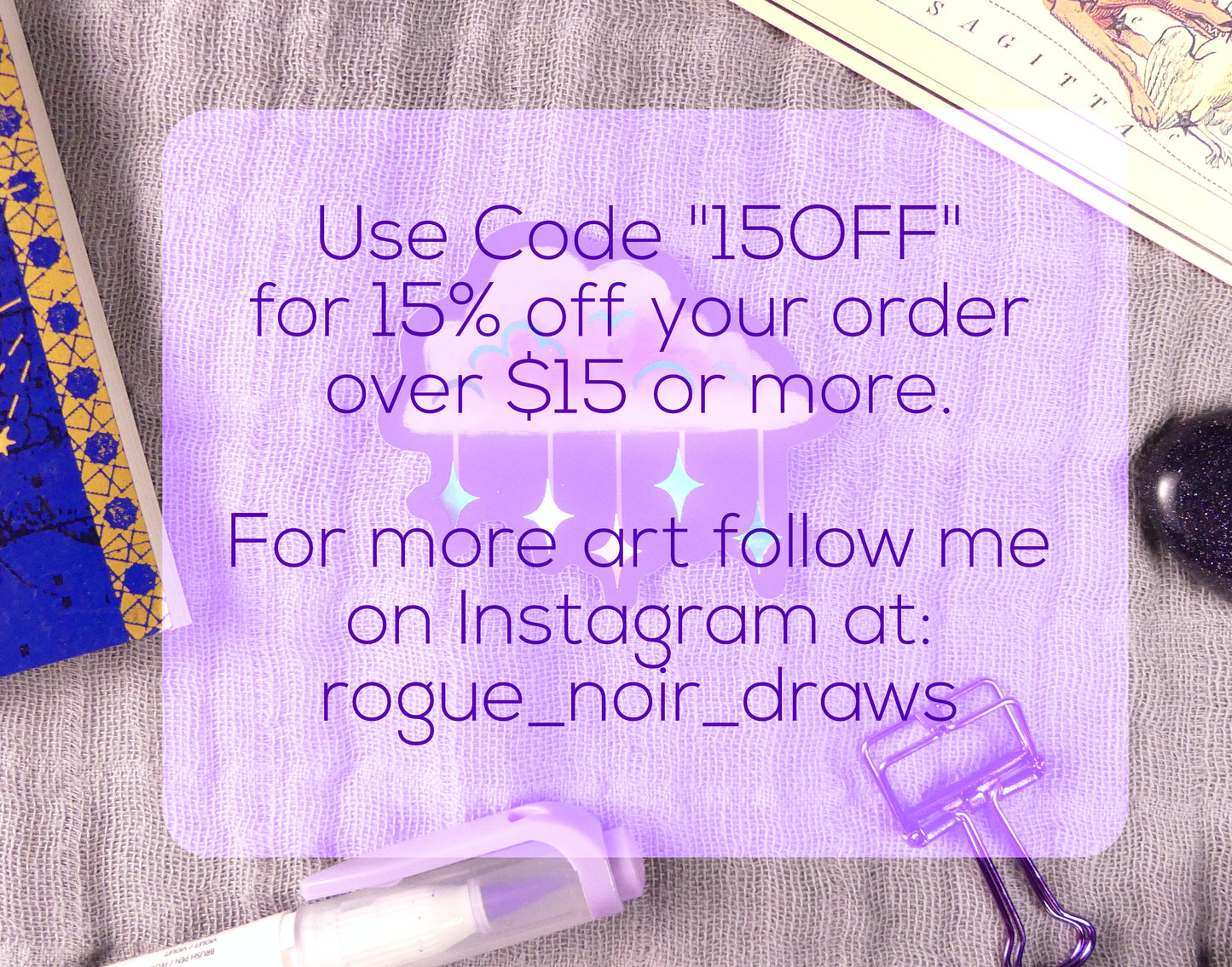 Lofi Cloud Sticker With Holographic Foil