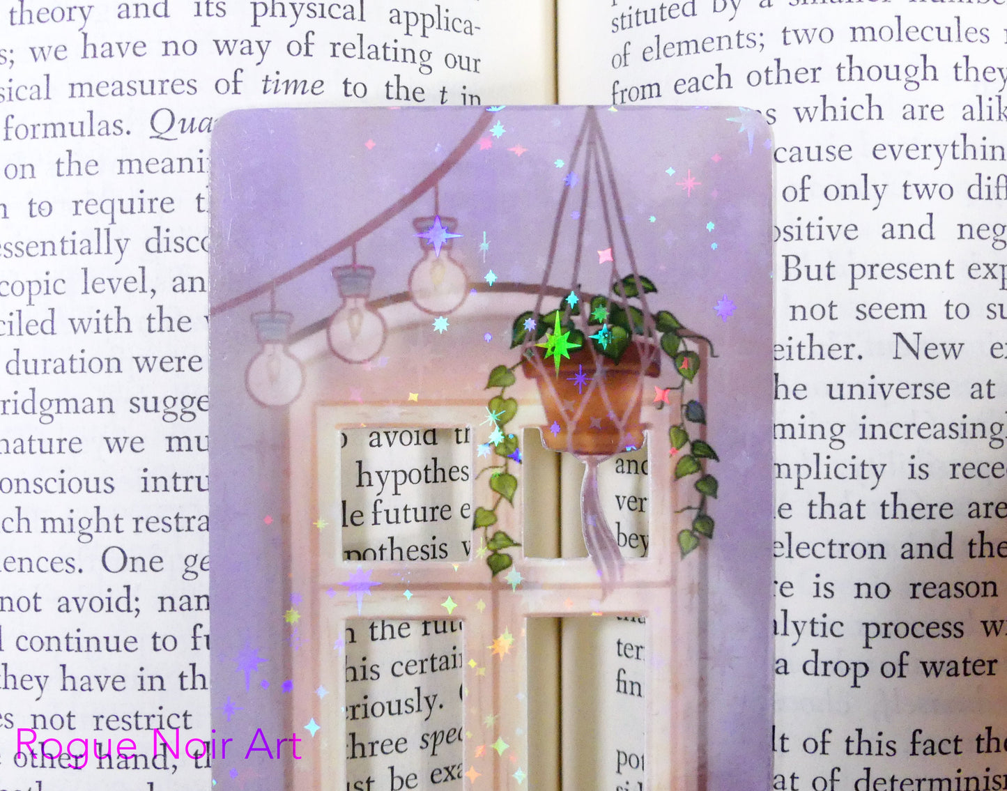 Lofi Cat Holographic Cutout Bookmark