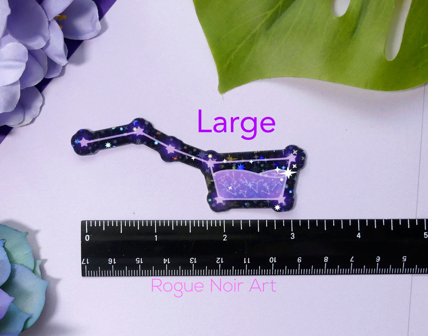 Holographic Star Sticker: Liquid Constellation