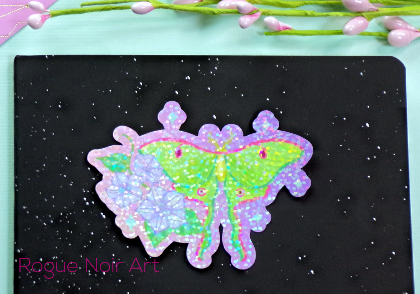 Holographic Luna Moth Sticker
