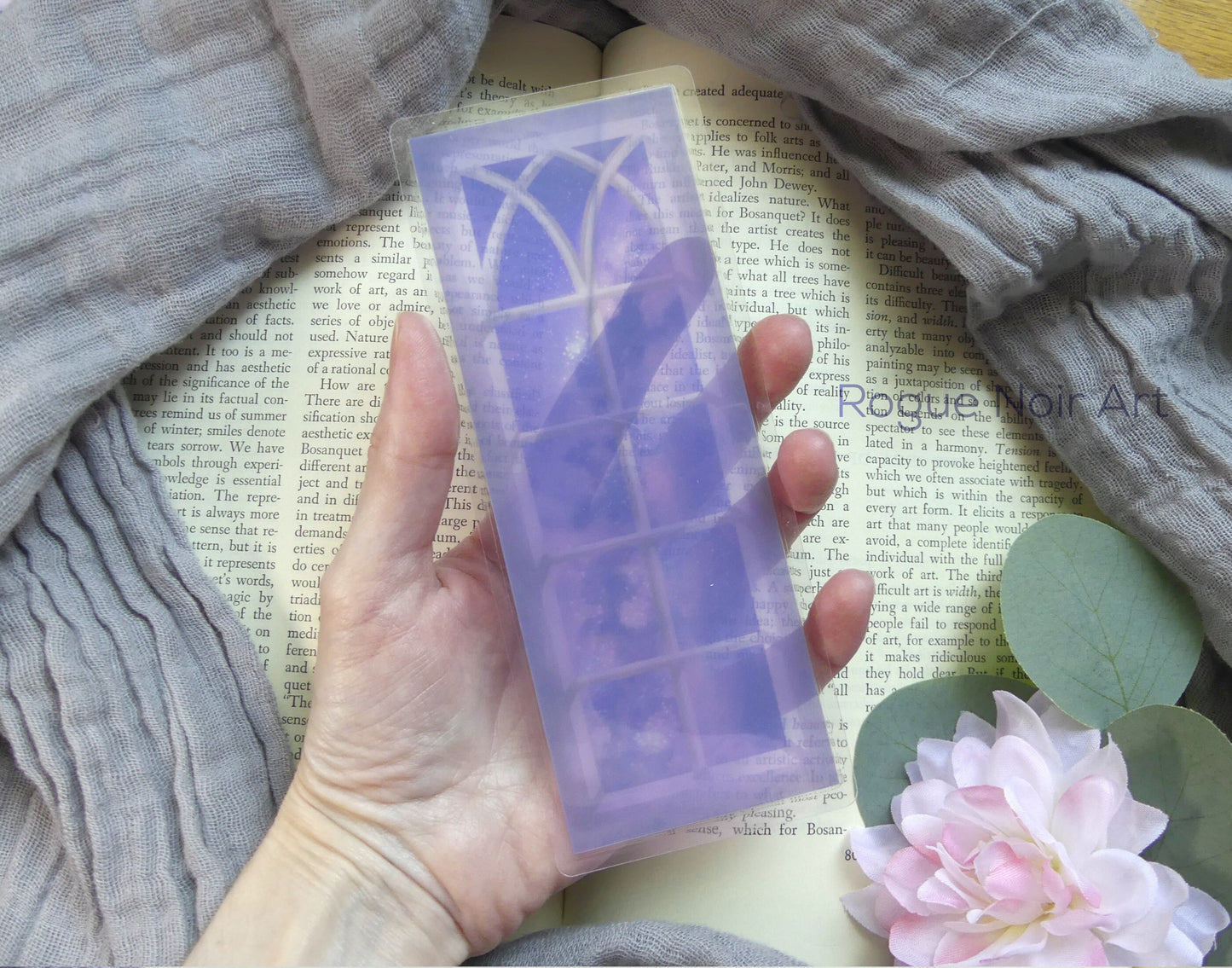 Holographic Translucent Bookmark - Cosmic Star Window