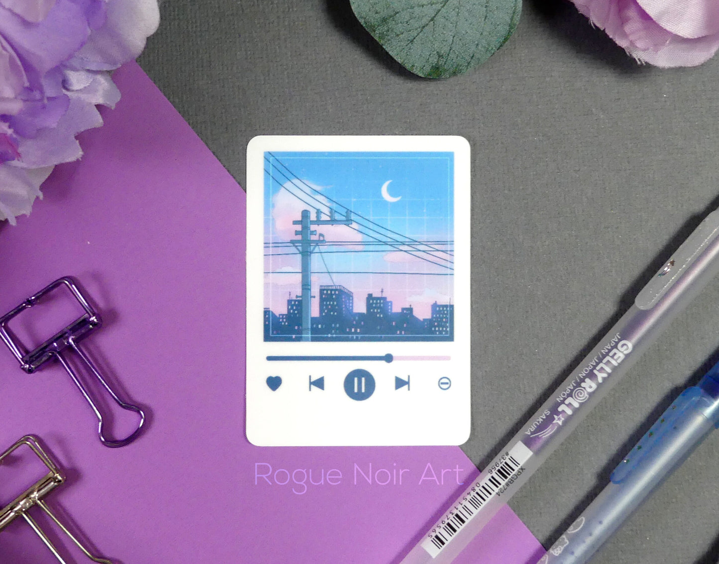 Aesthetic Lofi Sticker: Dreamy Music Player