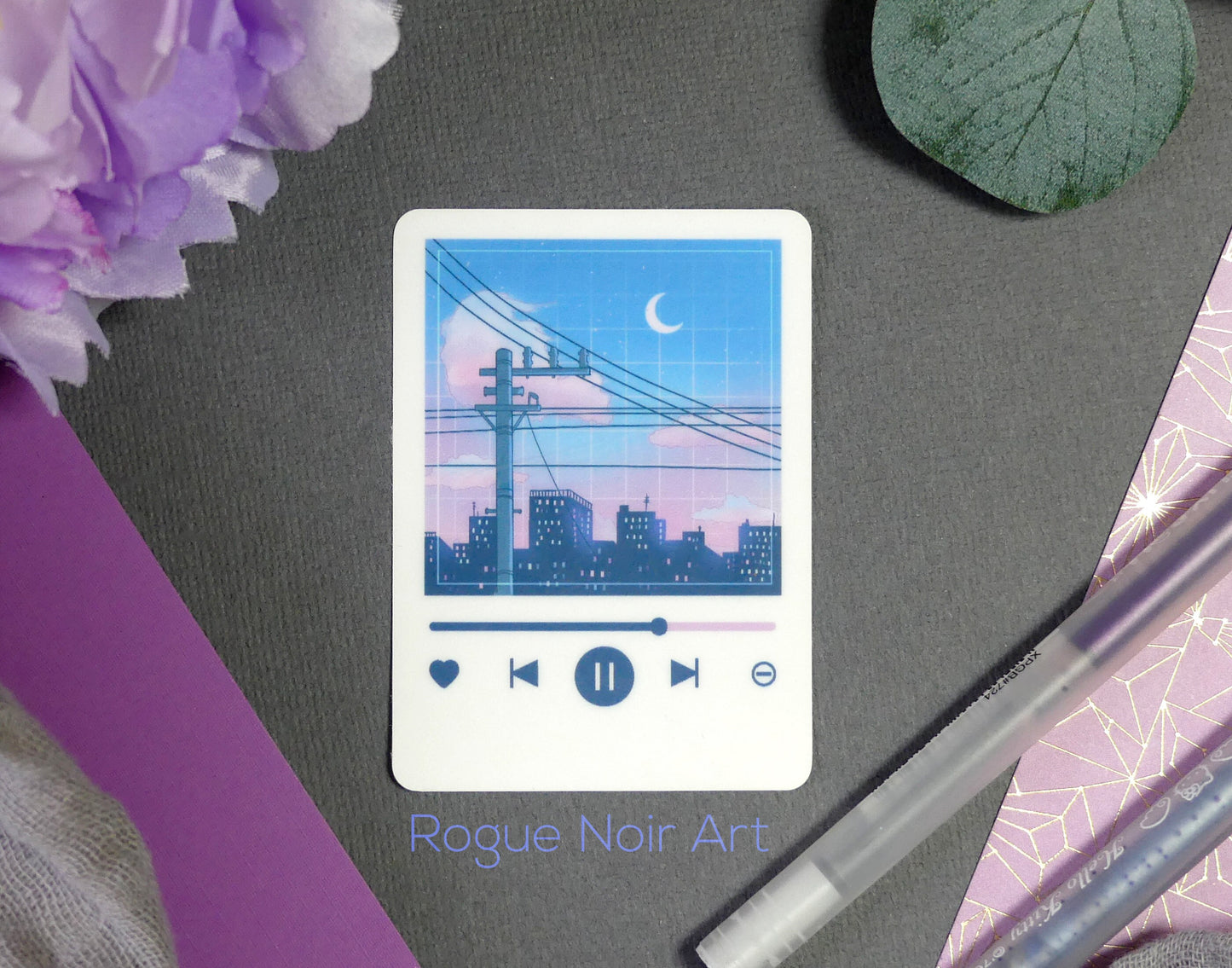 Aesthetic Lofi Sticker: Dreamy Music Player