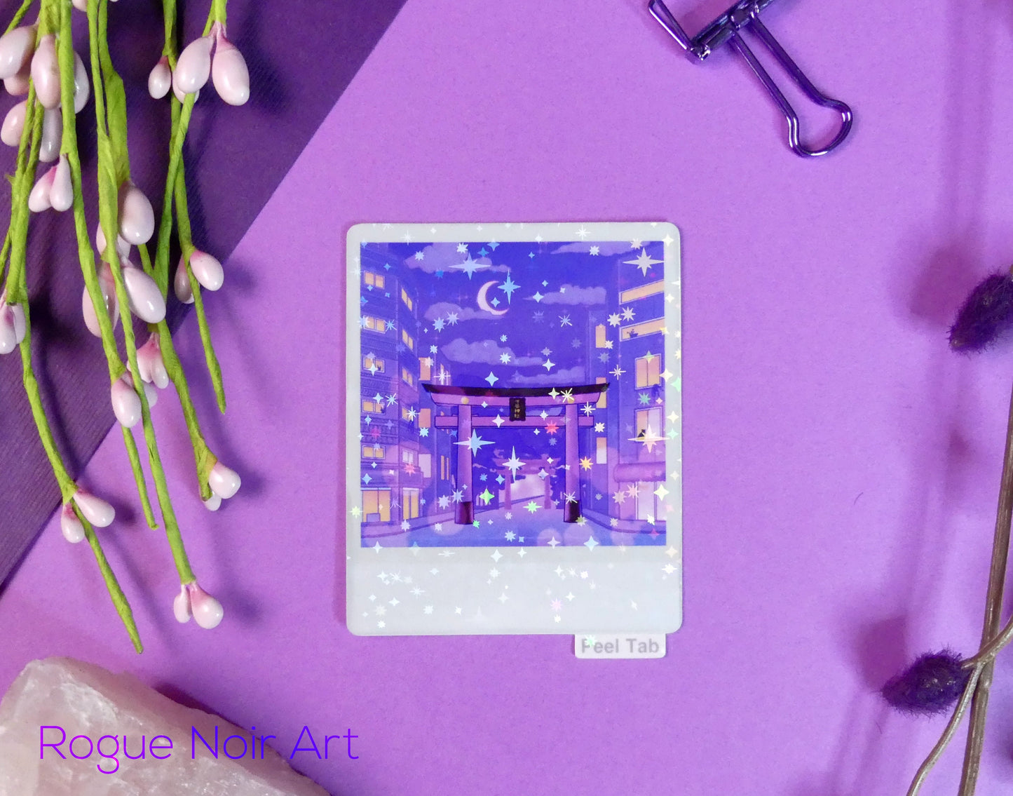 Holographic Japan Sticker: Tokyo Torii Gate