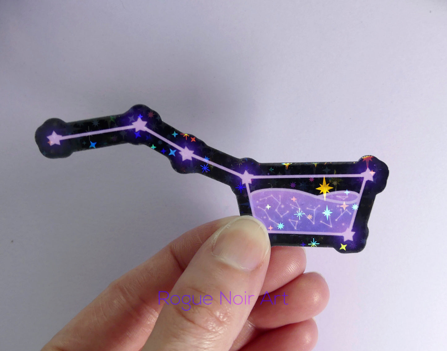 Holographic Star Sticker: Liquid Constellation