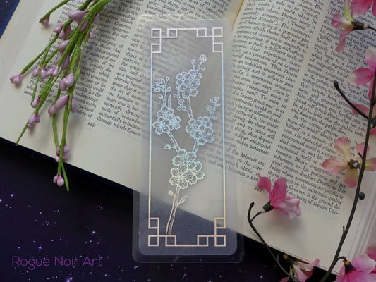 Sakura Foil Bookmark | Holographic Silver, Magenta, Pink, or Lilac