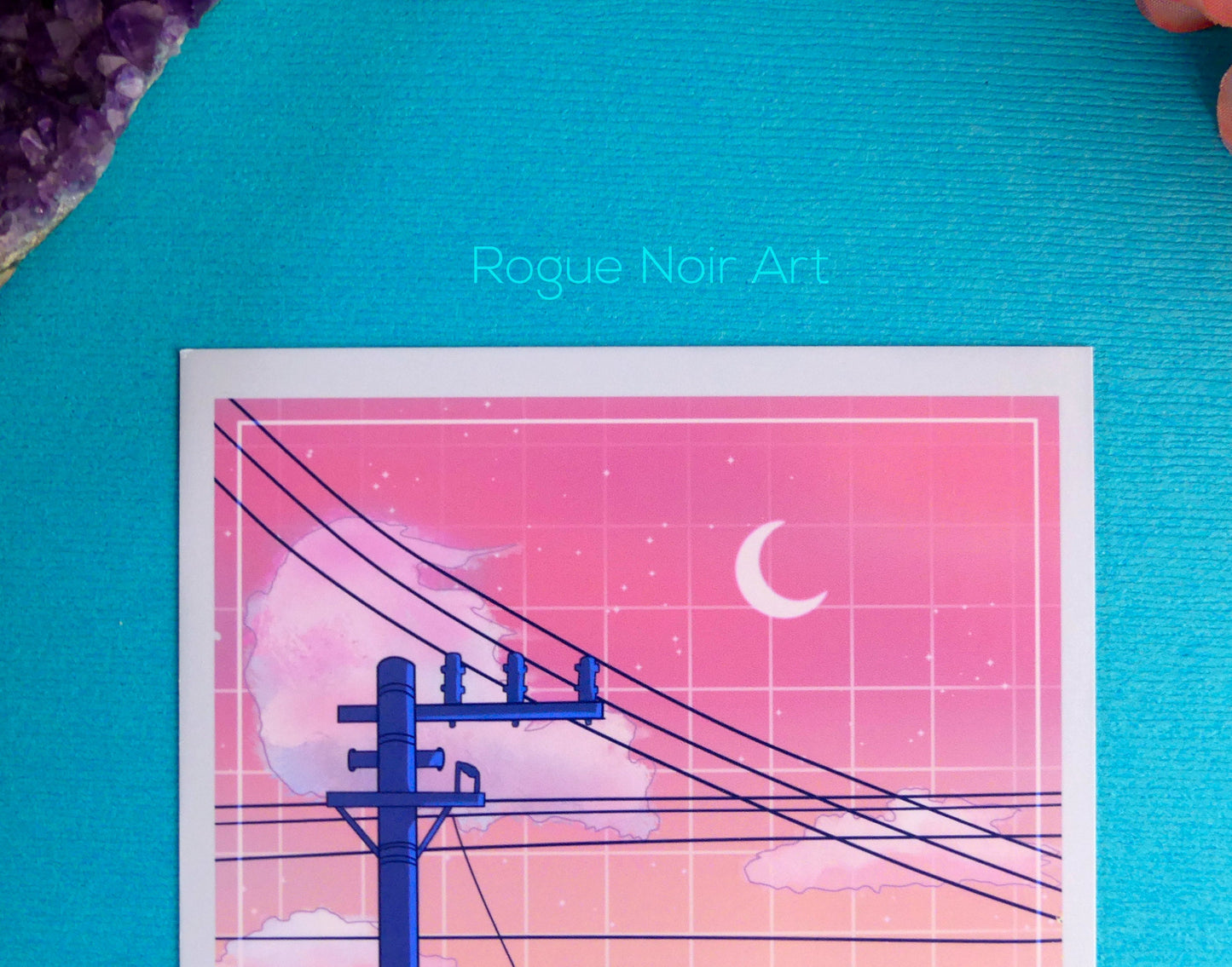 Polaroid Art Print: Lofi City (Peach Edition)