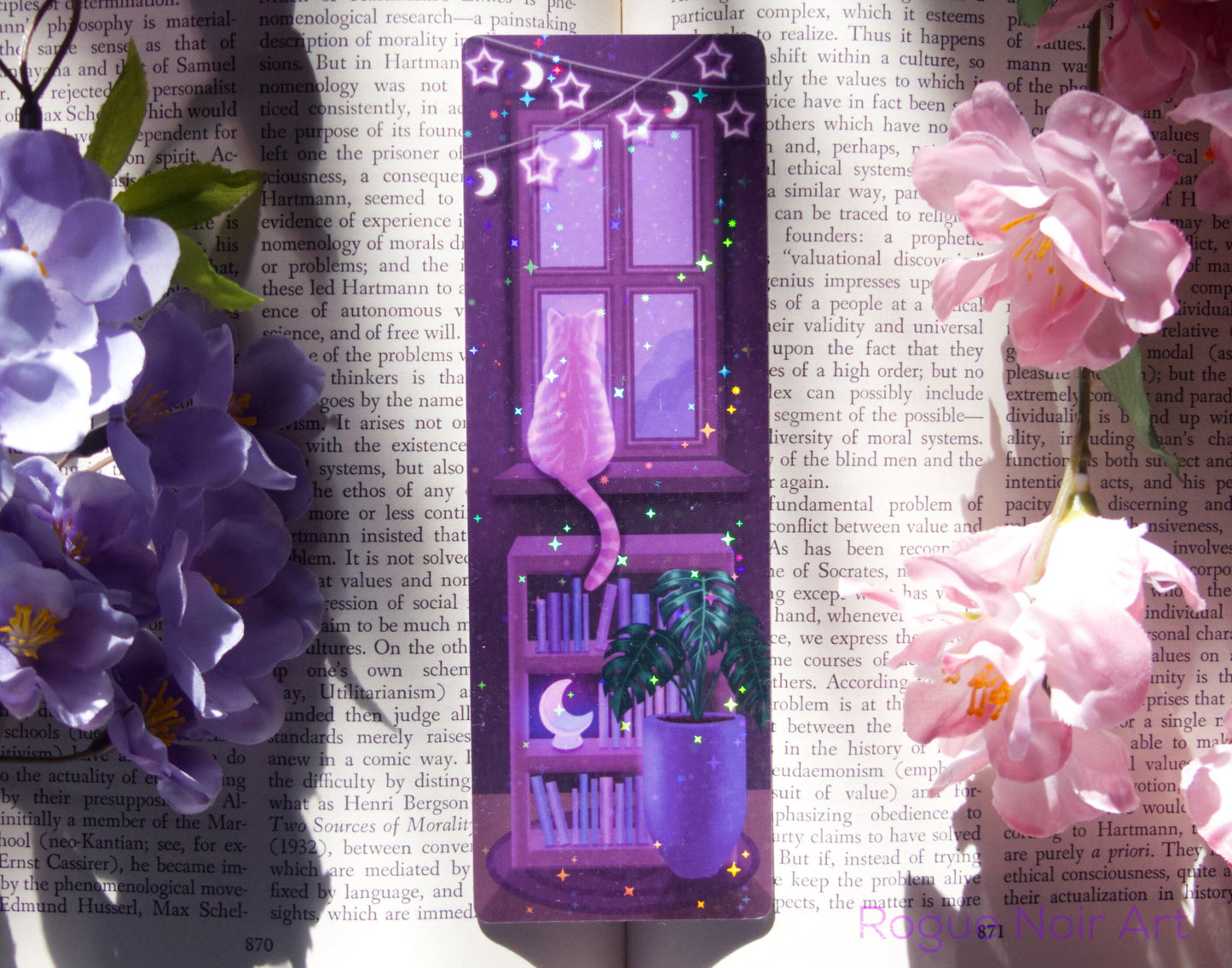 Holographic Cat Bookmark