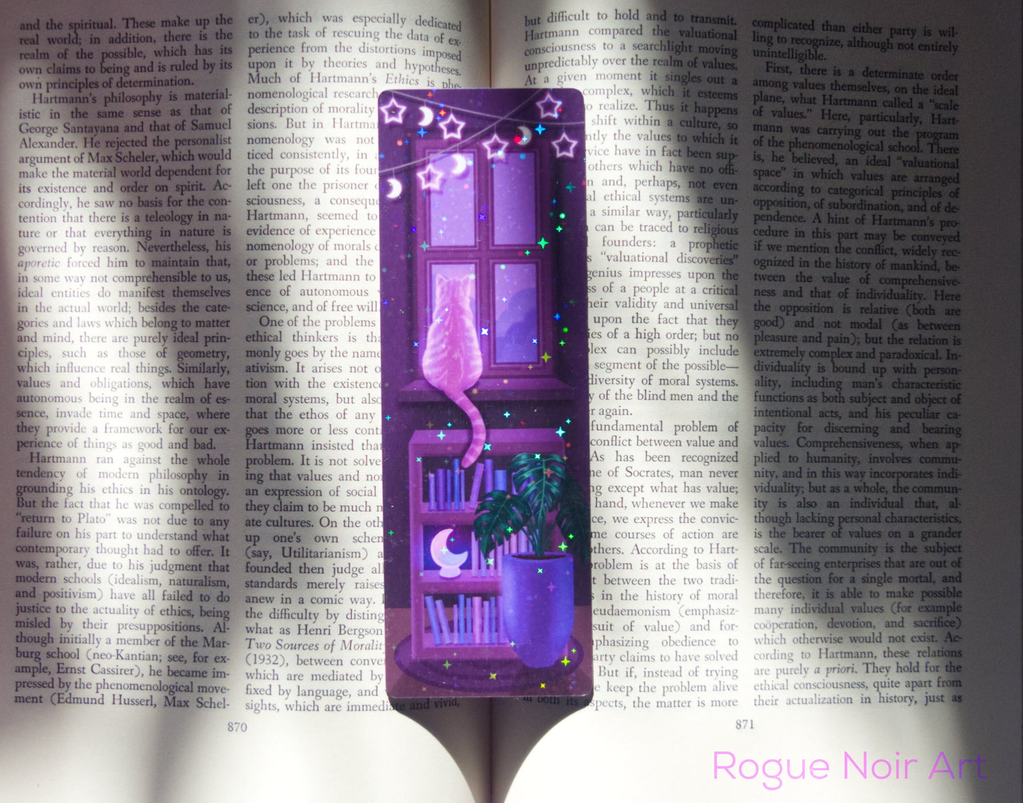 Holographic Cat Bookmark