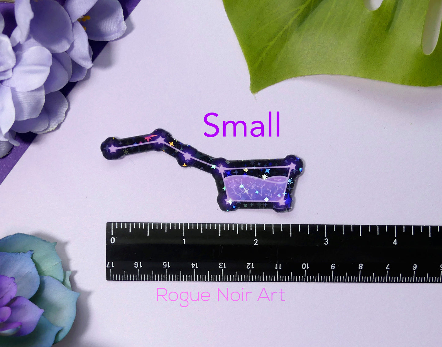 Holographic Star Sticker: Liquid Constellation